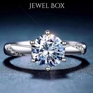 14k white gold ring 1 CT wedding bridal engagement